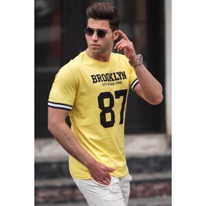 Madmext Men's Yellow T-Shirt 5230