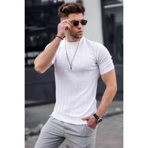 Madmext Men's White T-Shirt 5684
