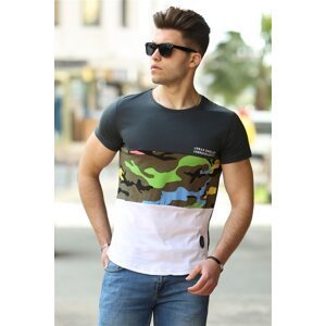 Madmext Camouflage Patterned Smoky T-Shirt 3003