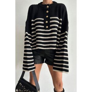 Madmext Black Crew Neck Women's Knitwear Sweater