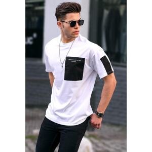 Madmext White Pocket Detailed Men's Basic T-Shirt