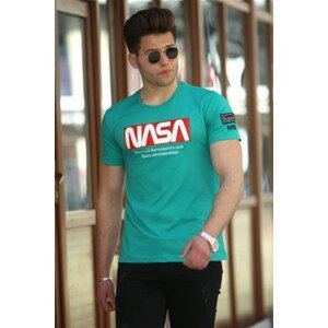 Madmext Men's Green Printed T-Shirt 4526