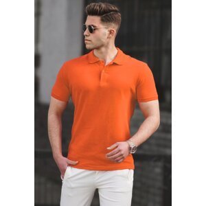 Madmext Orange Basic Polo Neck Men's T-Shirt 5101