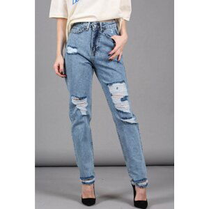 Madmext Mad Girls Blue Torn Mom Jeans