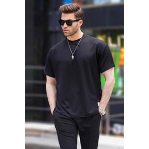 Madmext Men's Black Oversize Basic T-Shirt 6127