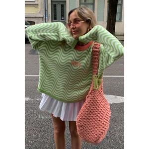 Madmext Mad Girls Oversize Green Sweater