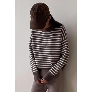 Madmext Mad Girls Mink Striped Sweater