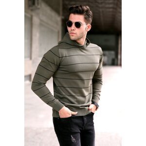 Madmext Men's Khaki Hooded Sweater 5623