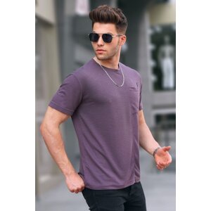 Madmext Purple Pocket Basic T-Shirt 5880