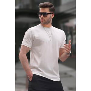 Madmext Ecru Regular Fit Basic Men's T-Shirt 6131