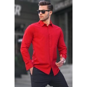 Madmext Claret Red Men's Regular Fit Shirt 5592
