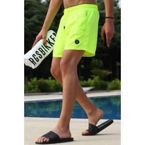 Madmext Neon Yellow Basic Marine Shorts 4262