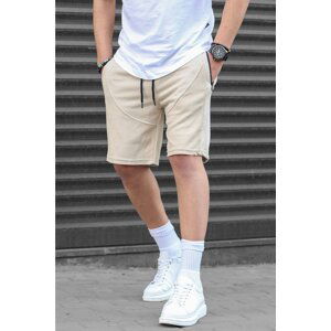 Madmext Beige Men's Basic Capri Shorts