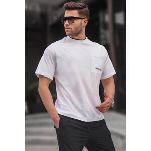 Madmext White Pieced Basic Men's T-Shirt 6090