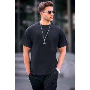 Madmext Men's Black Regular Fit Basic T-Shirt 6099