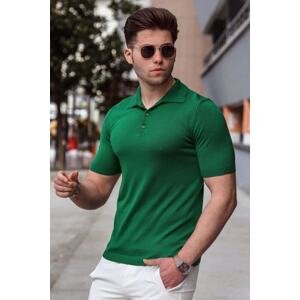 Madmext Men's Green Polo Neck Knitwear T-Shirt 5078