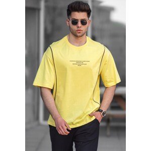 Madmext Men's Yellow Oversize T-Shirt 5234
