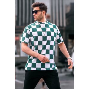 Madmext Men's Patterned Green T-Shirt 5808