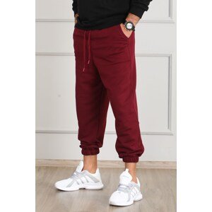 Madmext Burgundy Oversize Short Leg Men's Tracksuit 4832