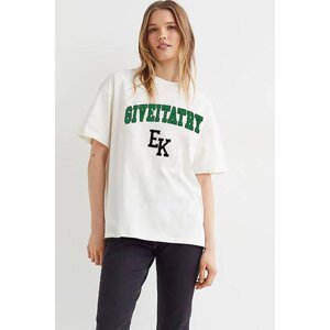 Madmext Women's White Printed Oversize T-shirt