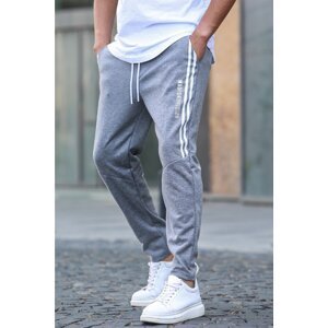 Madmext Anthracite Printed Jogger Pants 5476