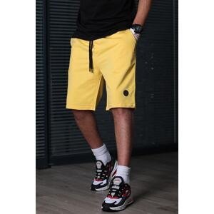 Madmext Men's Yellow Basic Shorts 5446