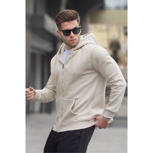 Madmext Beige Hoodie Men's Regular Fit Sweatshirt 6033