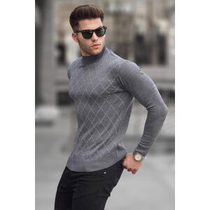 Madmext Anthracite Turtleneck Knitwear Sweater 5785