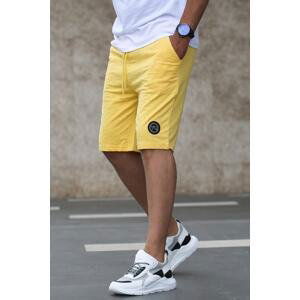 Madmext Ripped Detailed Yellow Casual Shorts 2923