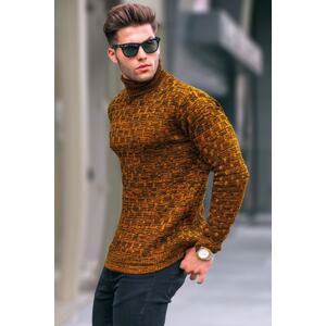 Madmext Mustard Turtleneck Knitwear Sweater 5758