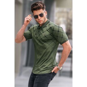 Madmext Khaki Green Buttoned Polo Men's T-Shirt 5867
