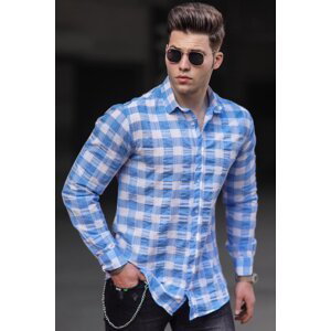 Madmext Men's Blue Shirt 4941