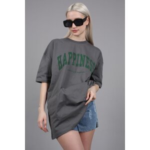 Madmext Women's Smoky Printed Oversize T-shirt