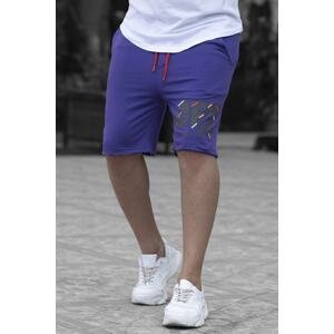 Madmext Men's Printed Purple Shorts 4247