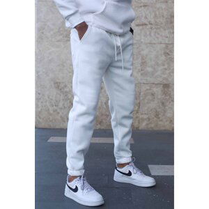 Madmext Ecru Raised Basic Men's Sweatpants 5482