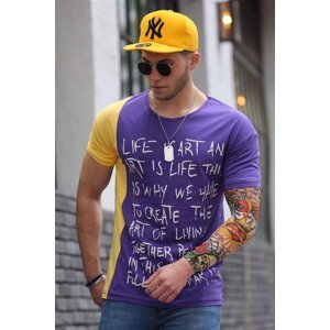 Madmext Printed Purple T-Shirt 3020