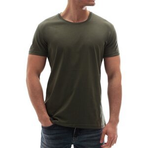 Madmext Crew Neck Basic T-Shirt Khaki 3006