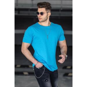 Madmext Torn Detailed Blue T-Shirt 2883