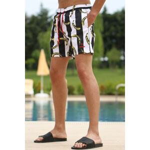 Madmext Banana Black Beach Shorts 2376