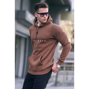 Madmext Men's Brown Printed Sweatshirt 5340