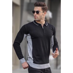 Madmext Black Polo Neck Knitwear Sweater 5797