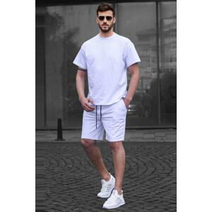 Madmext White Basic Men's Shorts Set 5920