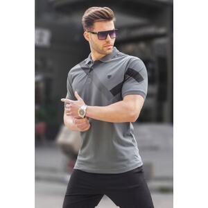 Madmext Smoky Patterned Polo Neck Men's T-Shirt 6081