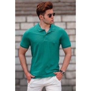 Madmext Green Basic Polo Men's T-Shirt 5101