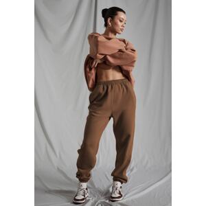 Madmext Women's Camel Elastic Waist Oversize Sweatpants