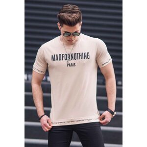 Madmext Men's Printed Camel T-Shirt 4588