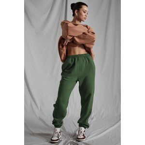 Madmext Women's Khaki Elastic Waist Oversize Sweatpants