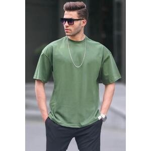 Madmext Men's Khaki Oversize Fit Basic T-Shirt 6066