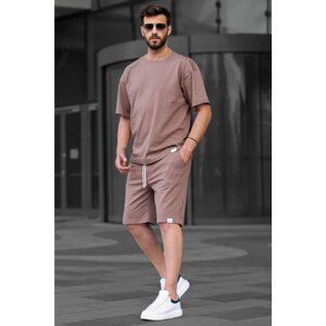 Madmext Brown Basic Men's Shorts Set 6377