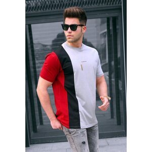 Madmext Striped Dyed Gray T-shirt 5370